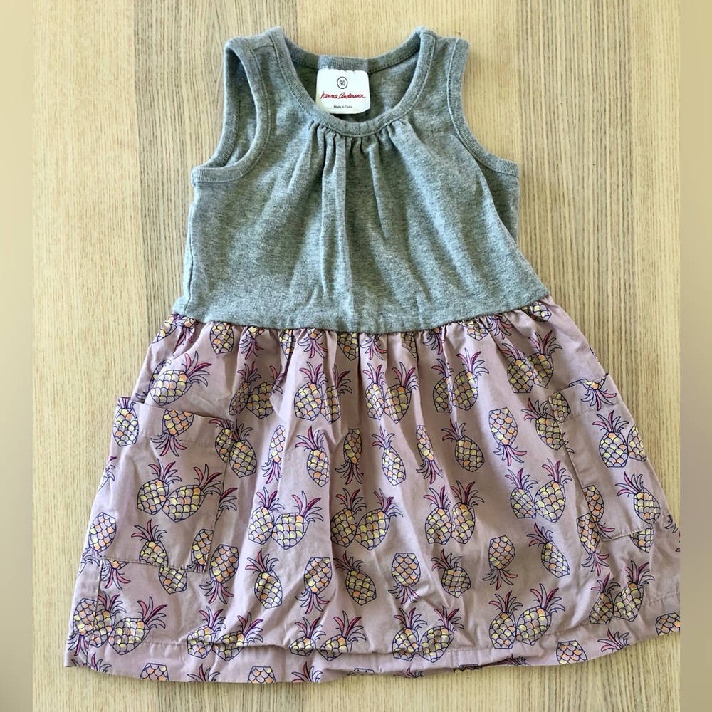 Hanna Andersson Pineapple tank Dress 90 cm (3T)